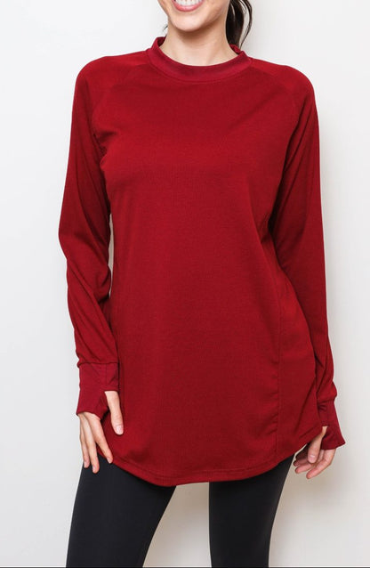 Anchor Crew Tunic modest activewear full coverage front view — Fortress Active